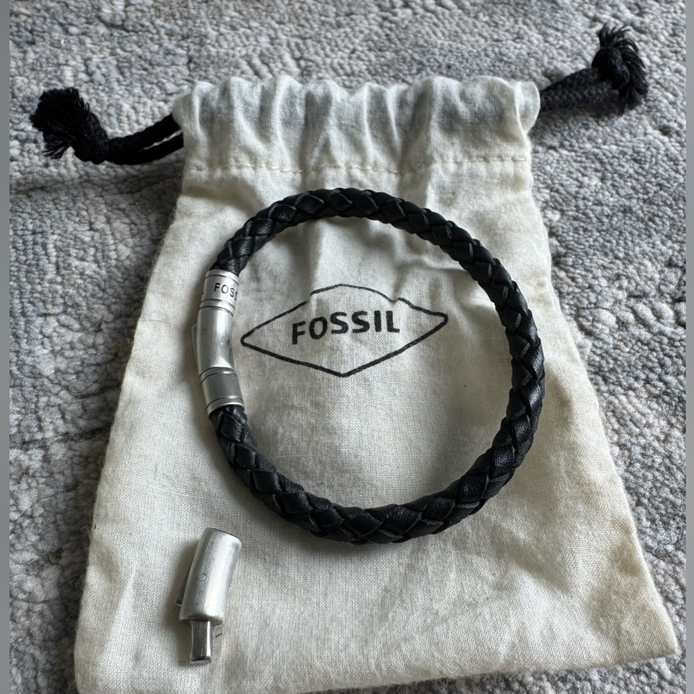 Fossil leather bracelet